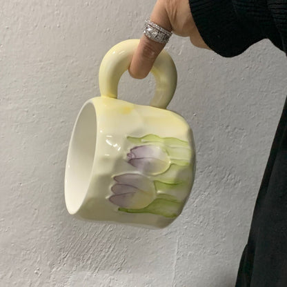 Coquette Enchanted Garden Tulip Mug & Petal Spoon Set
