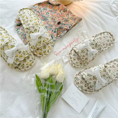 Coquette Lace Blossom Meadow Slippers