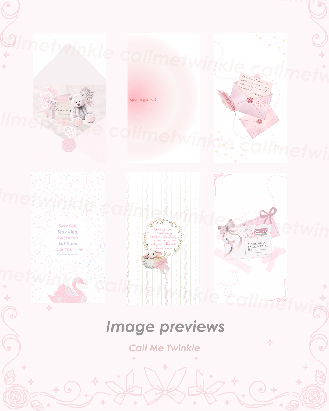 Healing Wallpaper Pack – 50+ Soft & Girly Calm Designs