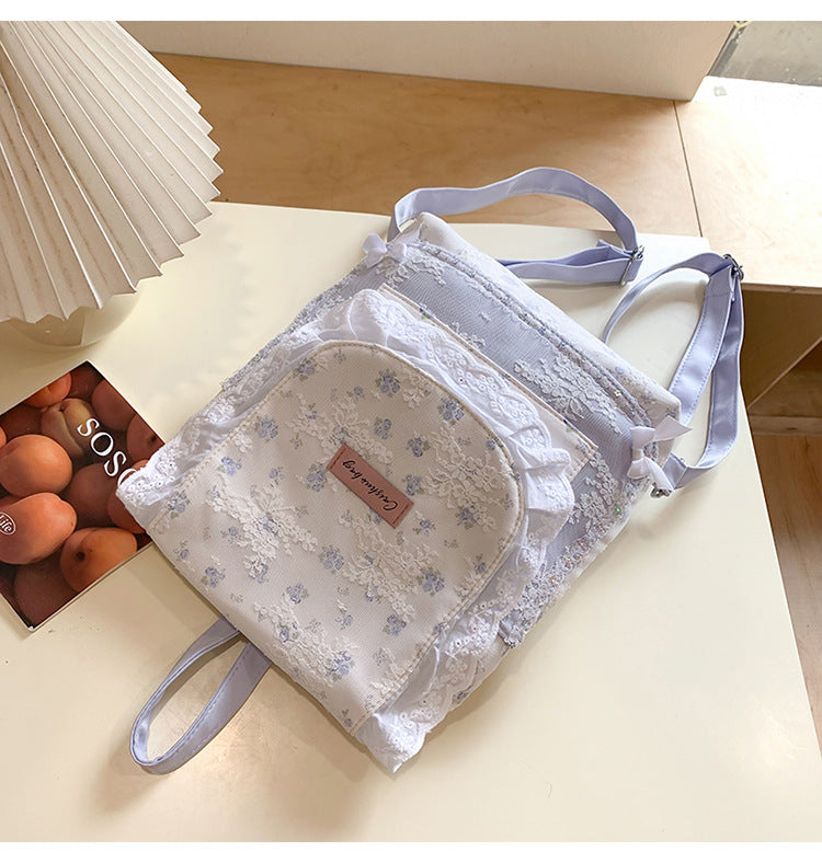 Coquette Lace Petal Daydream Whisper Backpack