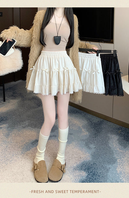 Summer Whimsy Cake Lace Puffy Mini Skirt