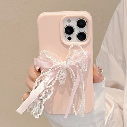 Coquette Romance of Lace and Pearls Phone Case