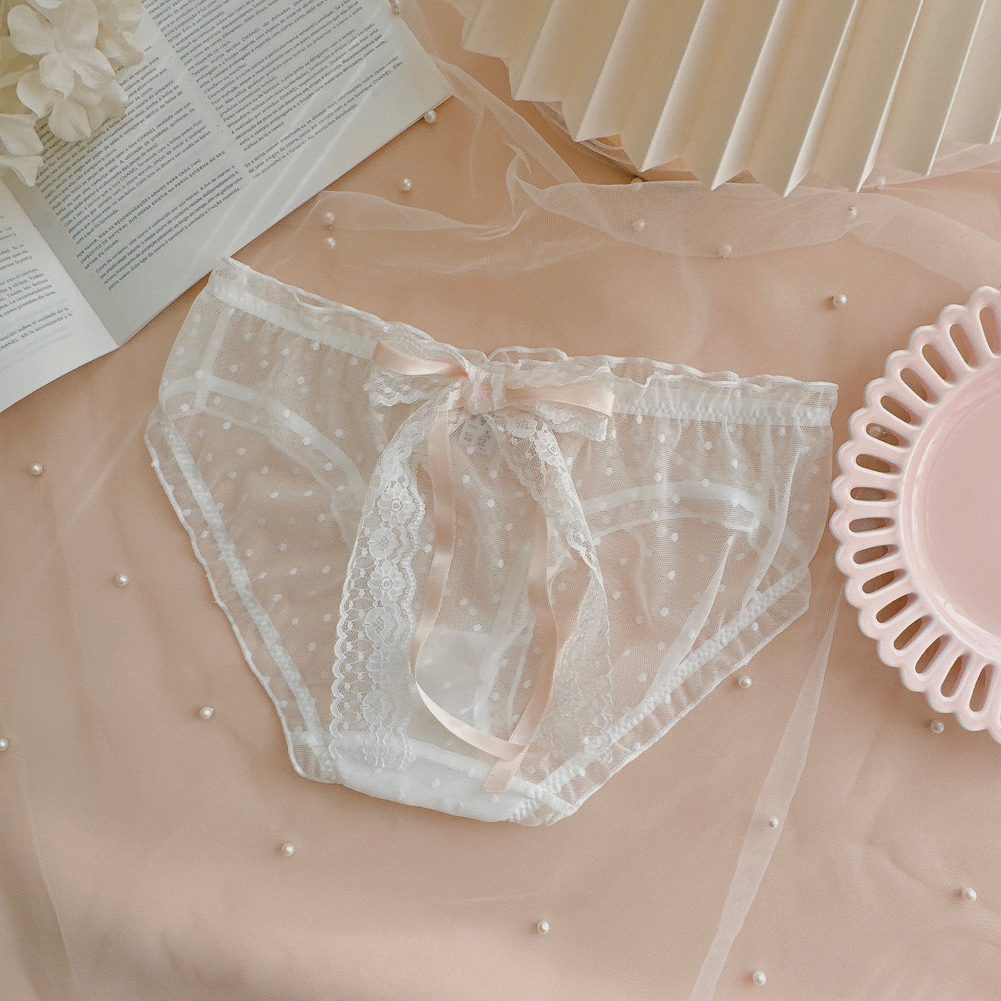 Coquette Soft Whispers and Bunny Kisses Panties Set