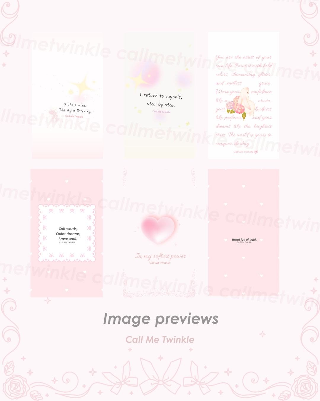 Healing Wallpaper Pack – 50+ Soft & Girly Calm Designs