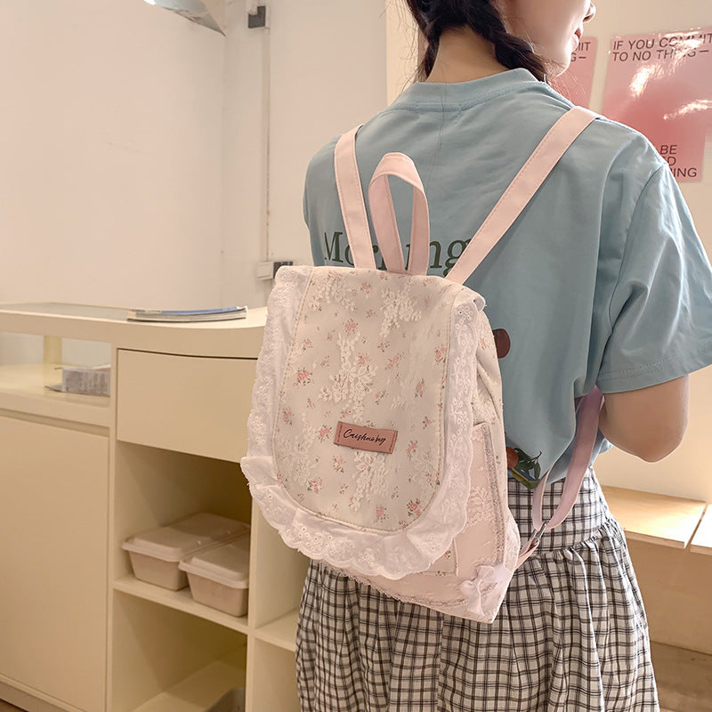 Coquette Lace Petal Daydream Whisper Backpack