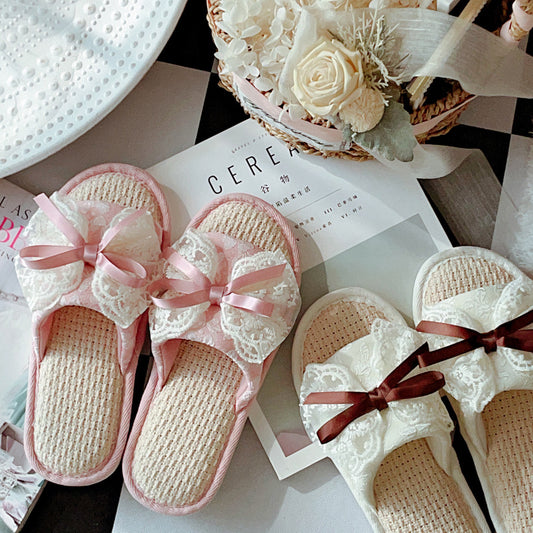 Coquette Where Petals Dream & Ribbons Dance Slippers
