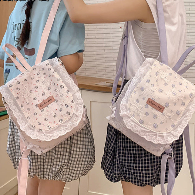 Coquette Lace Petal Daydream Whisper Backpack