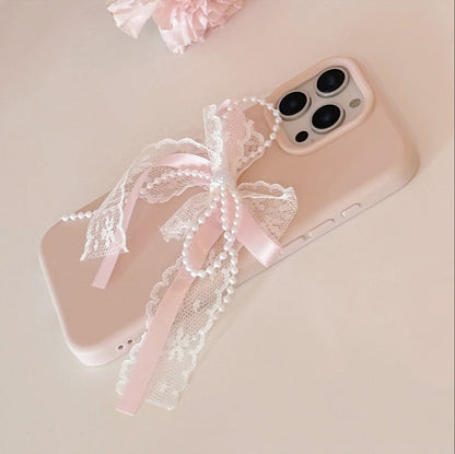 Coquette Romance of Lace and Pearls Phone Case