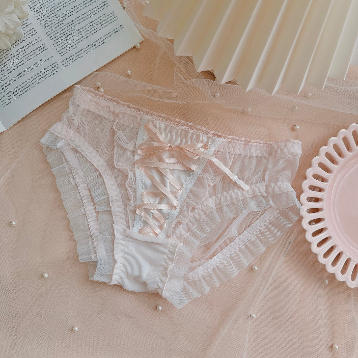 Coquette Soft Whispers and Bunny Kisses Panties Set
