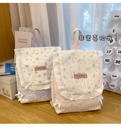 Coquette Lace Petal Daydream Whisper Backpack