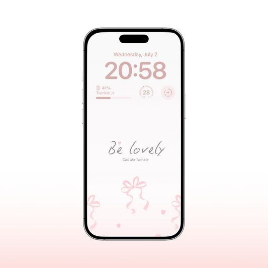 Coquette Be Lovely Pink Ribbon Wallpaper
