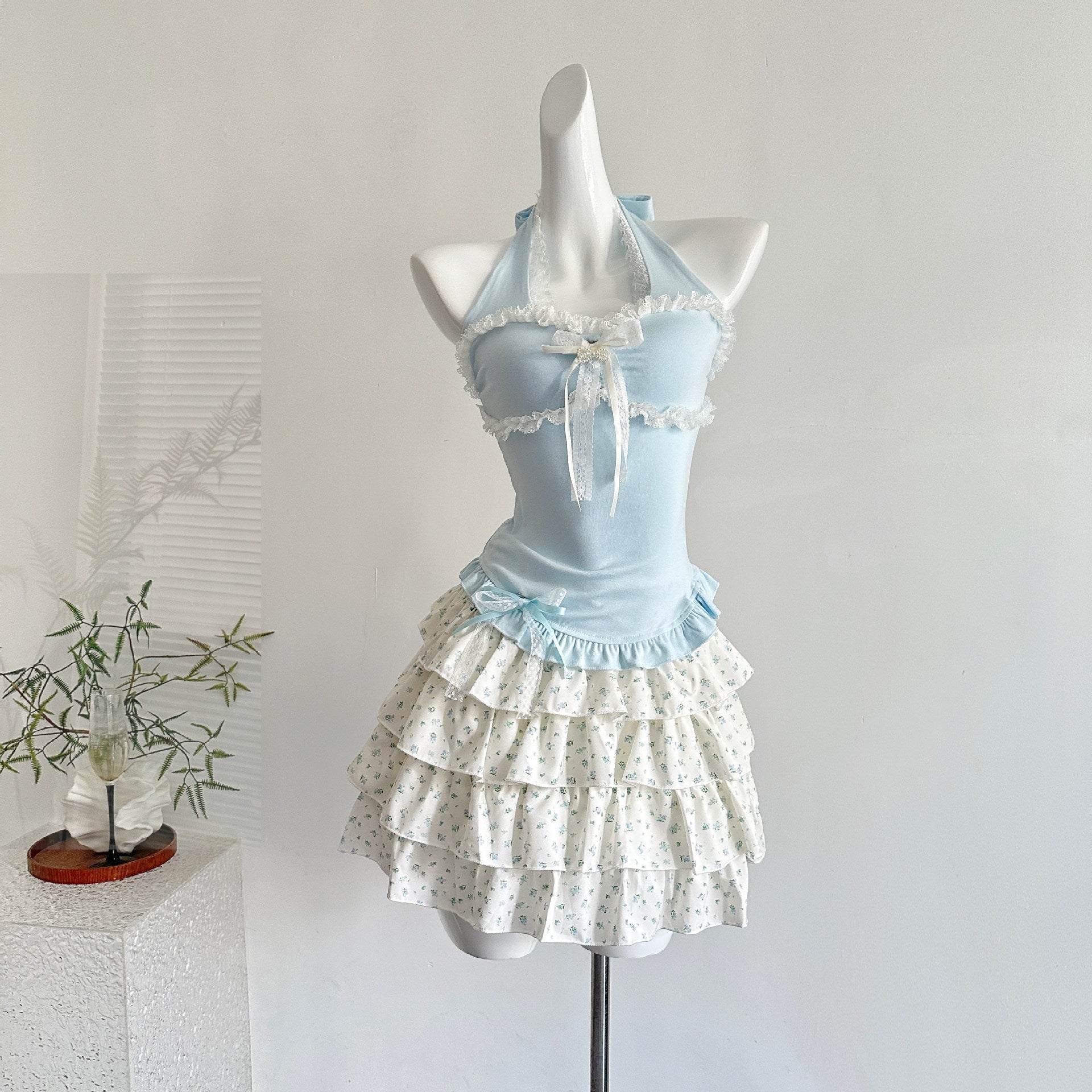 Coquette Azure Wishes on a Meadow Breeze Top and Skirt 1