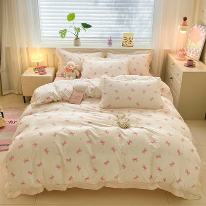 Coquette Bonenjoy Lace Bow Duvet Cover 4
