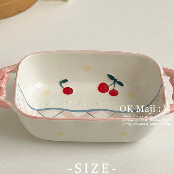 Coquette Bows And Cherries Delight Plate