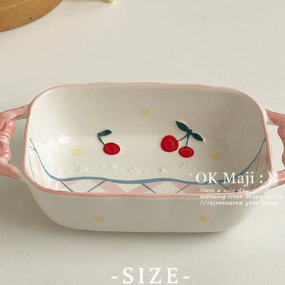 Coquette Bows And Cherries Delight Plate