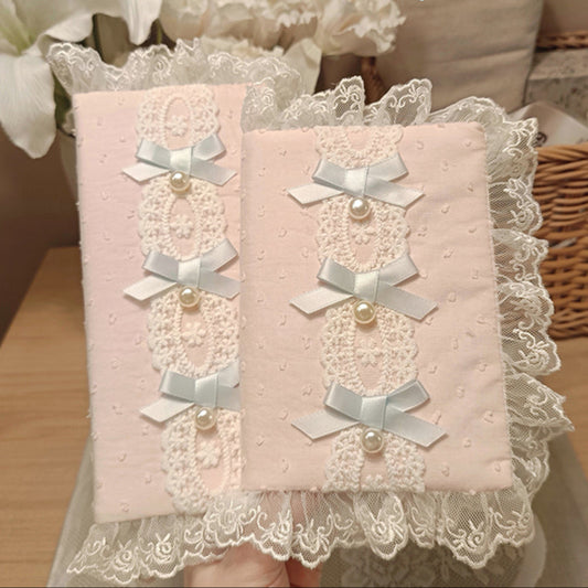 Coquette Cherry Blossom Pink Bow Handmade Journal