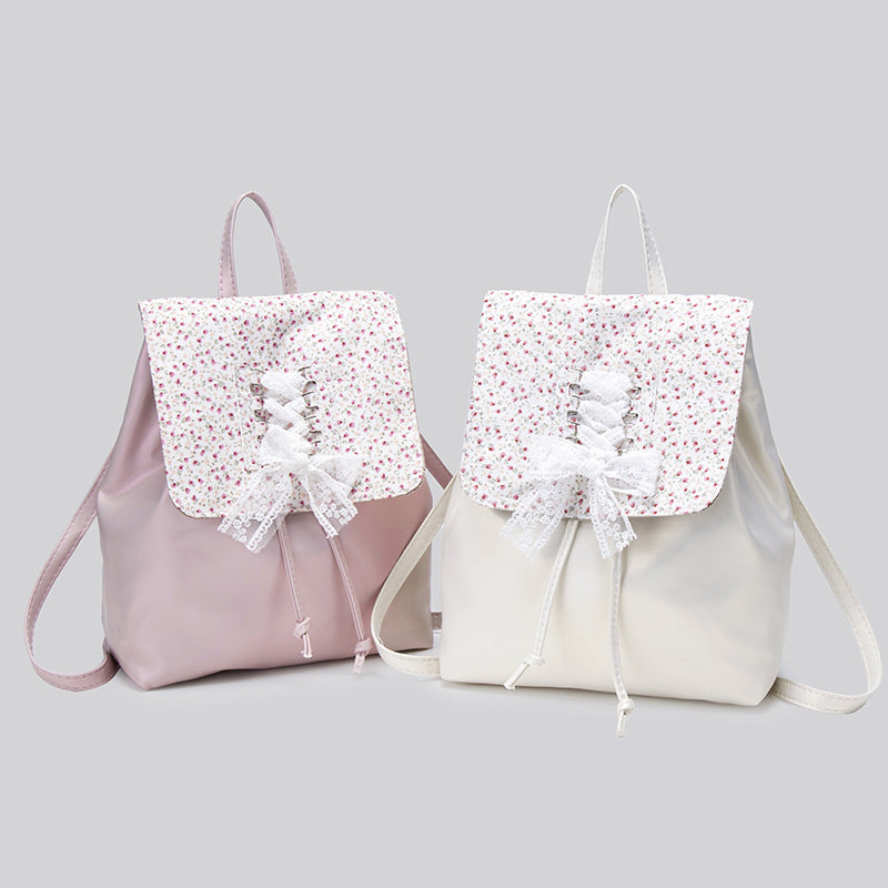 Coquette Elegance with Floral Lace and Ribbons Backpack