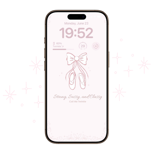 Coquette Grace Dances in Ribboned Dreams Wallpaper