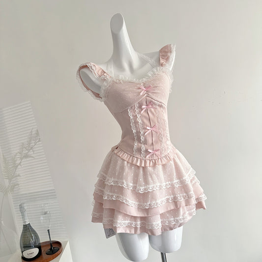 Coquette Petal Promises in Quiet Joy Top and Skirt 2
