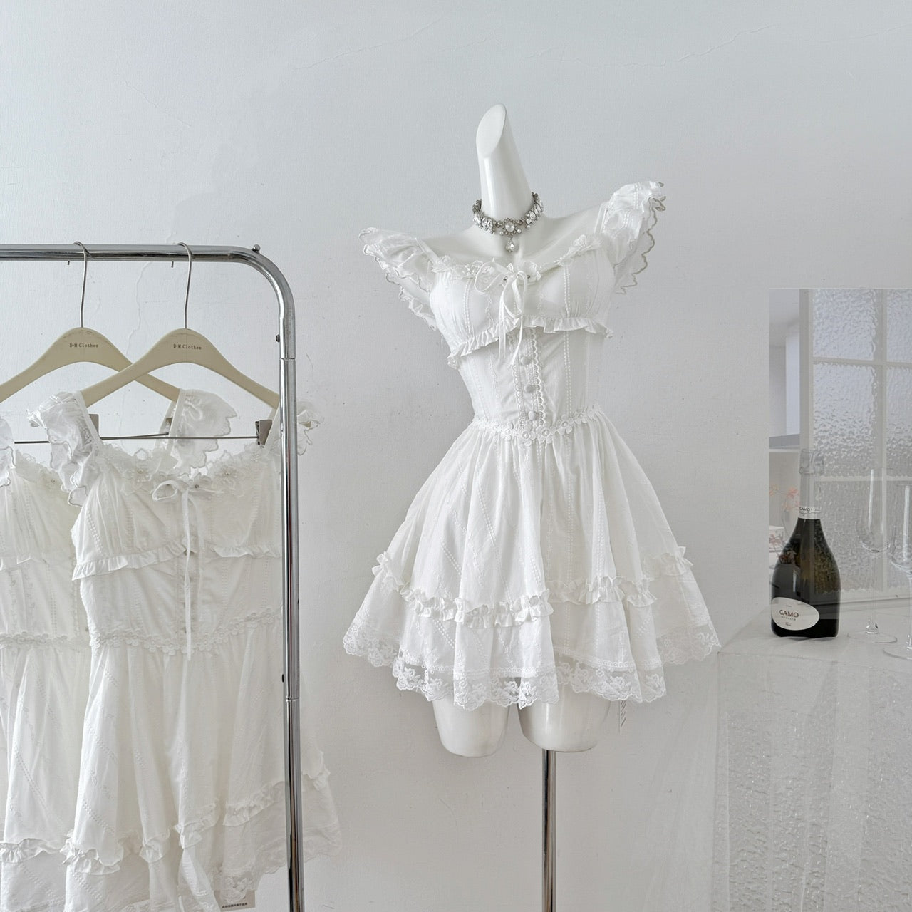 Coquette Radiance in Soft White Dress 1