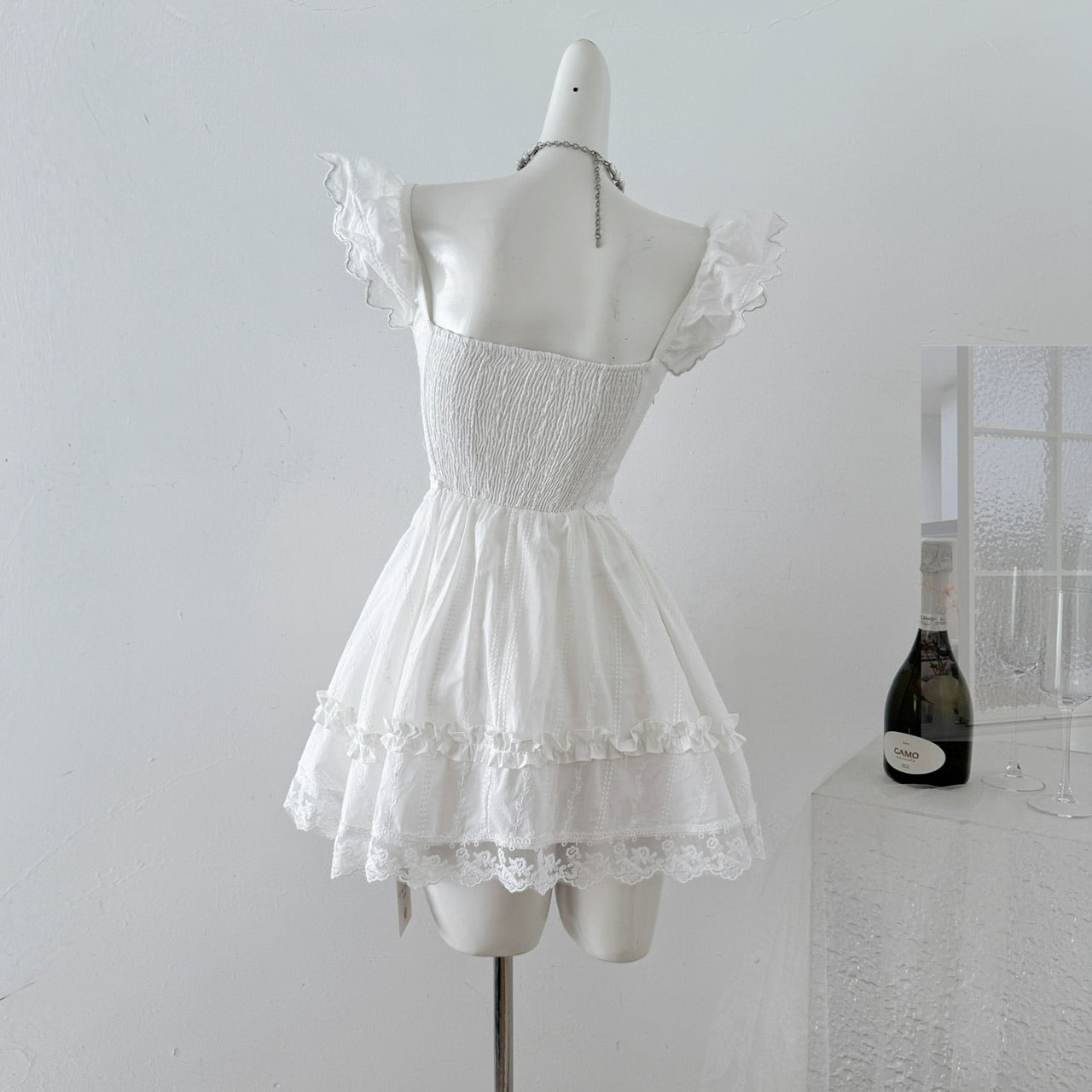 Coquette Radiance in Soft White Dress 2