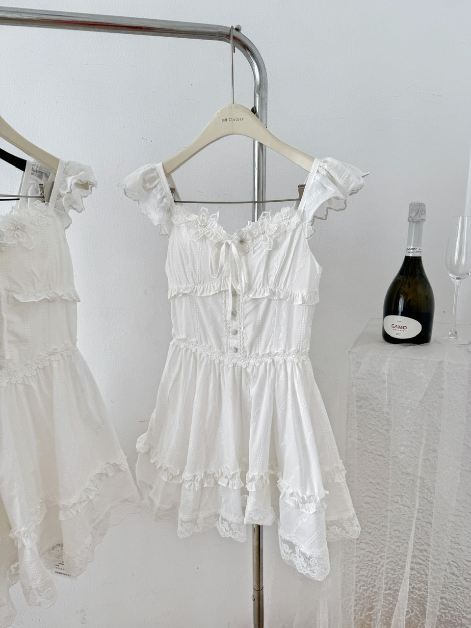 Coquette Radiance in Soft White Dress 3