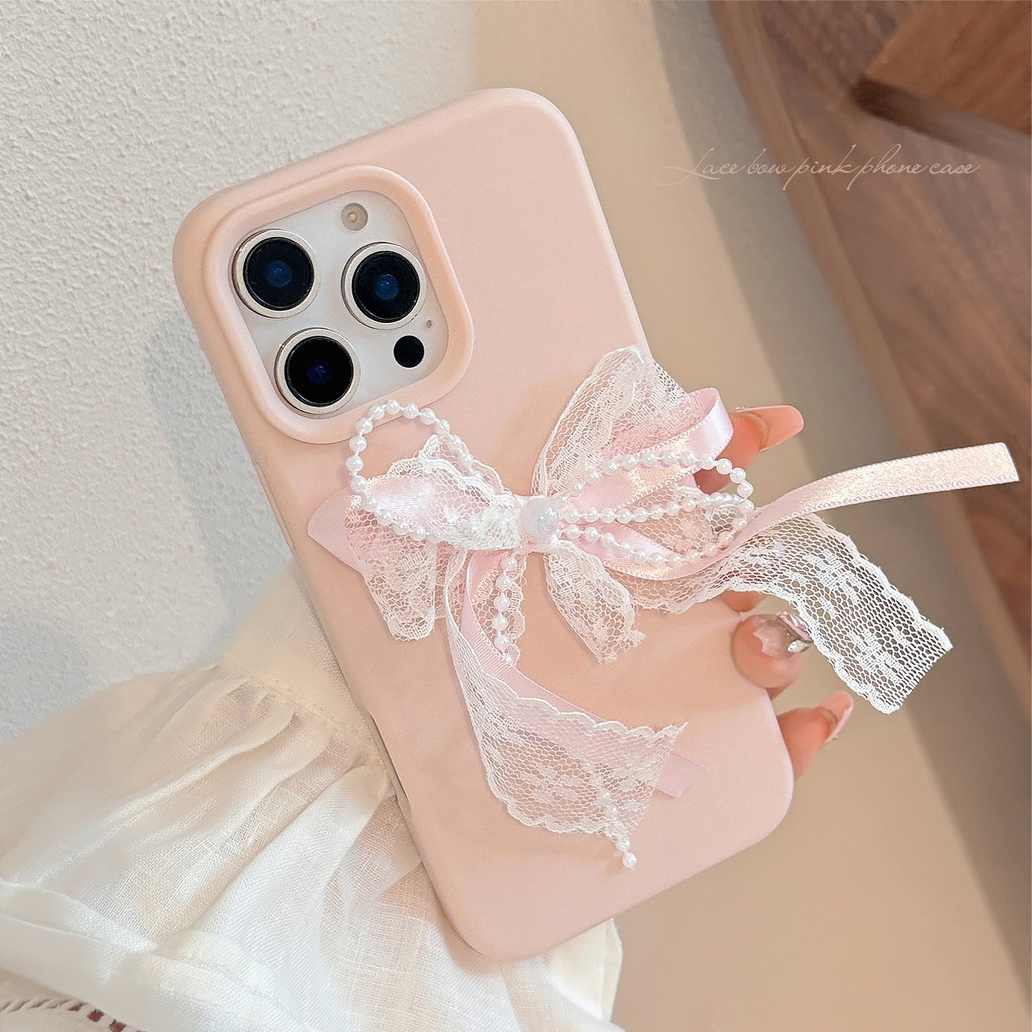 Coquette Romance of Lace and Pearls Phone Case