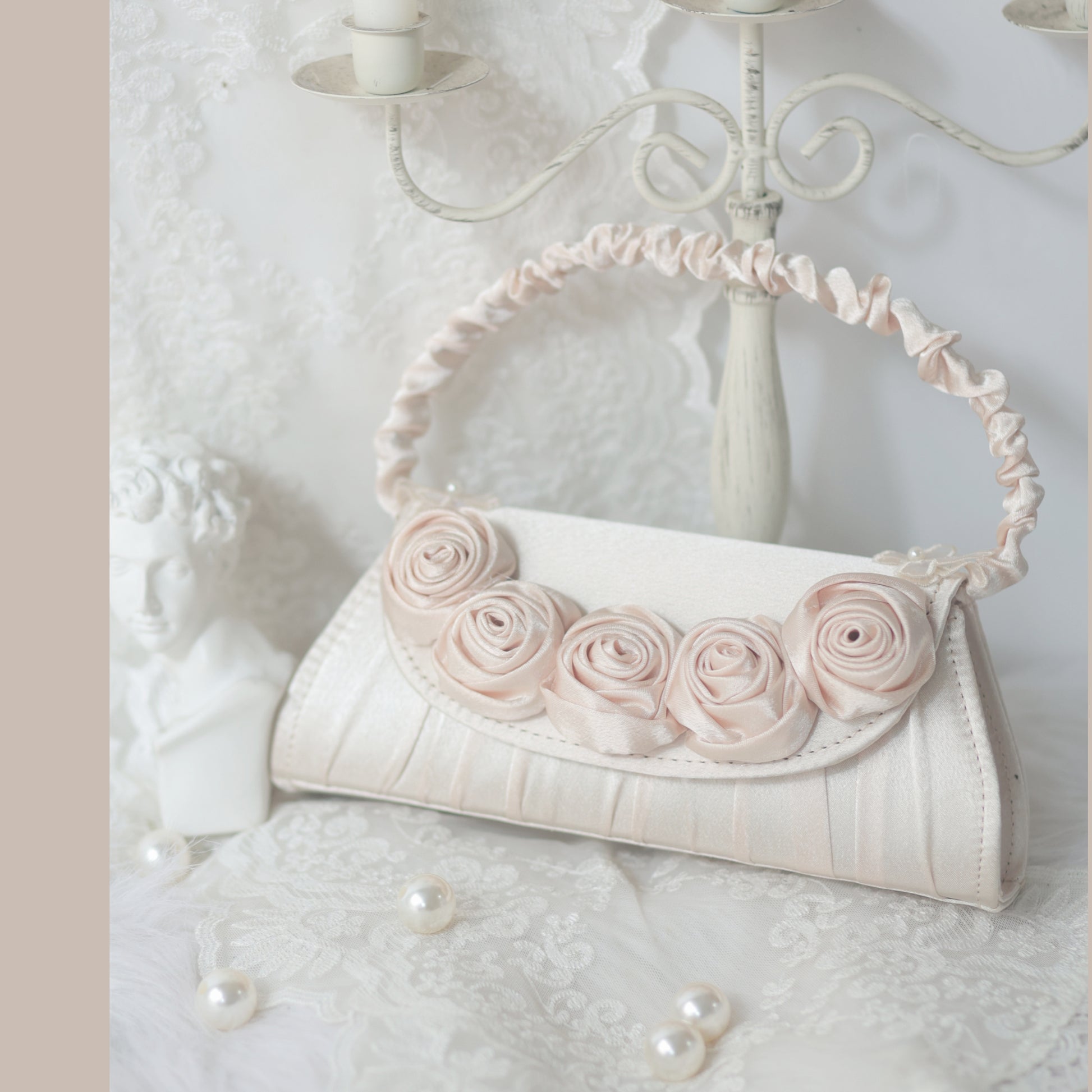 Coquette Ruffled Rose Embrace Bag