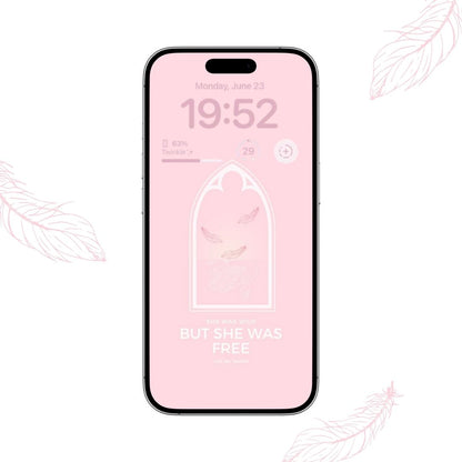 Coquette Wild and Free Wallpaper mockup