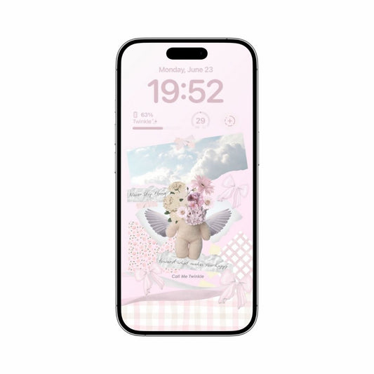 Coquette “angel wings carry my wishes” Wallpaper