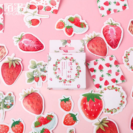Coquette Aesthetic Strawberry Decorative Stickers Set