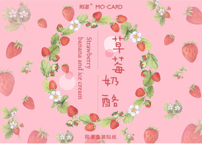 Coquette Aesthetic Strawberry Decorative Stickers Set