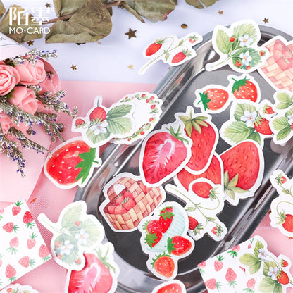 Coquette Aesthetic Strawberry Decorative Stickers Set