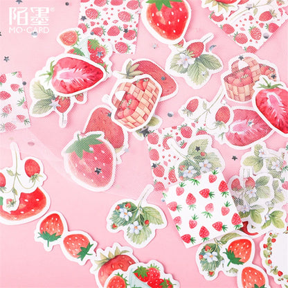 Coquette Aesthetic Strawberry Decorative Stickers Set