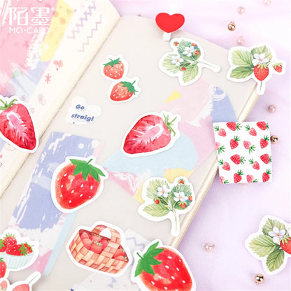 Coquette Aesthetic Strawberry Decorative Stickers Set