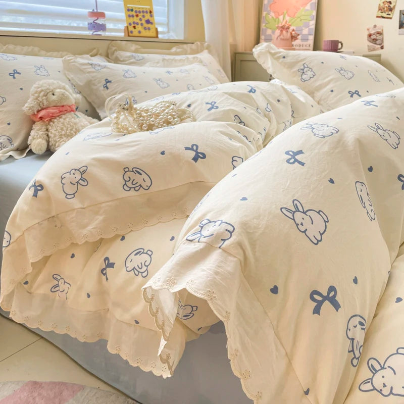 Coquette Bonenjoy Lace Bow Duvet Cover