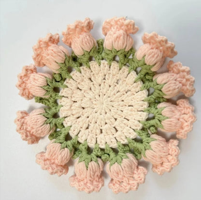 Coquette Handwoven Rose Bouquet Coaster