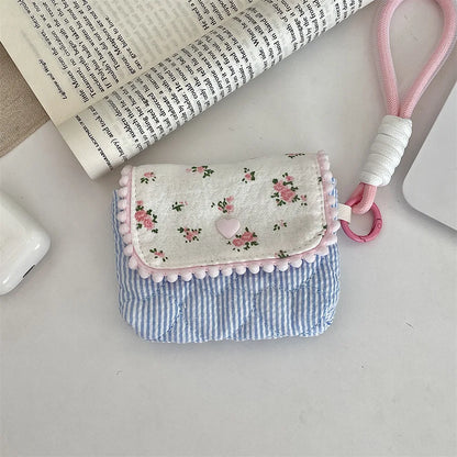 Floral Cotton Women's Small Storage Bags – Cute & Lightweight Pouch