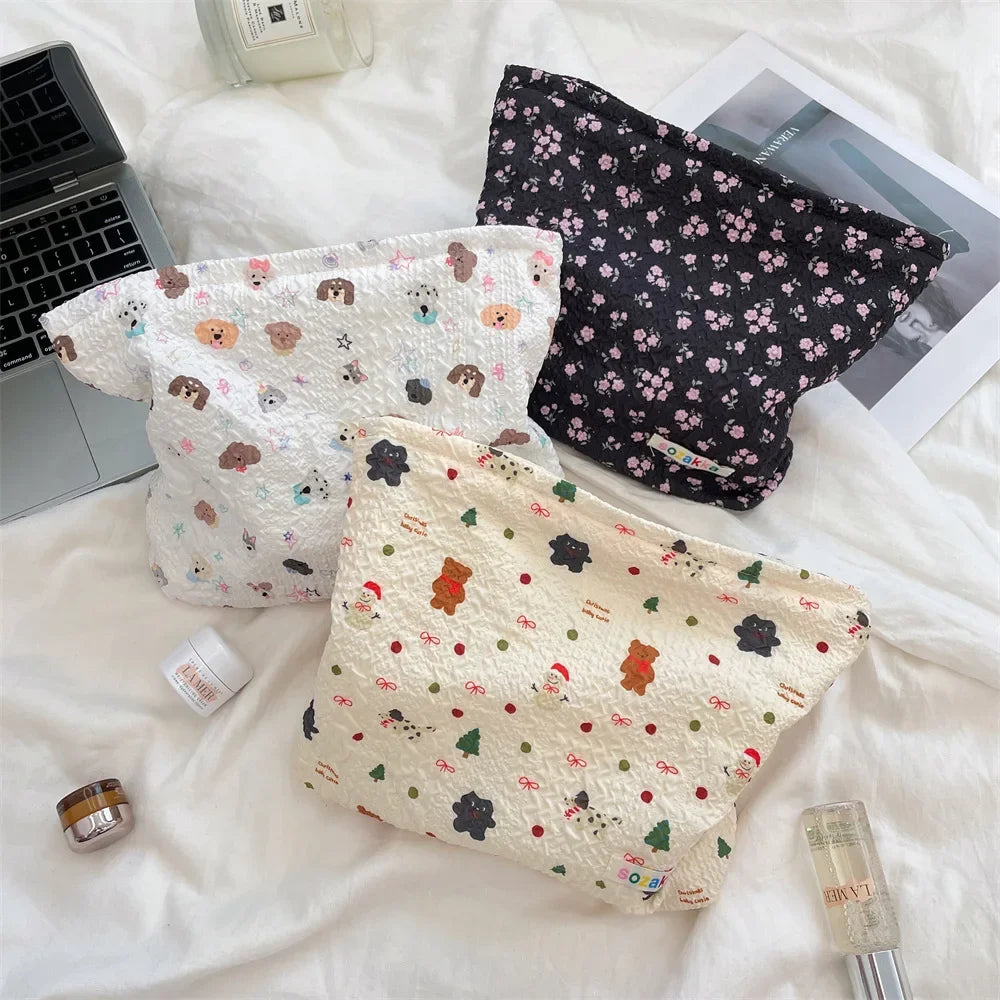 Embossed Cartoon Cosmetic Bag for Women