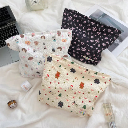 Embossed Cartoon Cosmetic Bag for Women