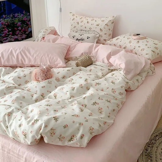 Coquette Soft Enchanted Garden Floral Bedding Set