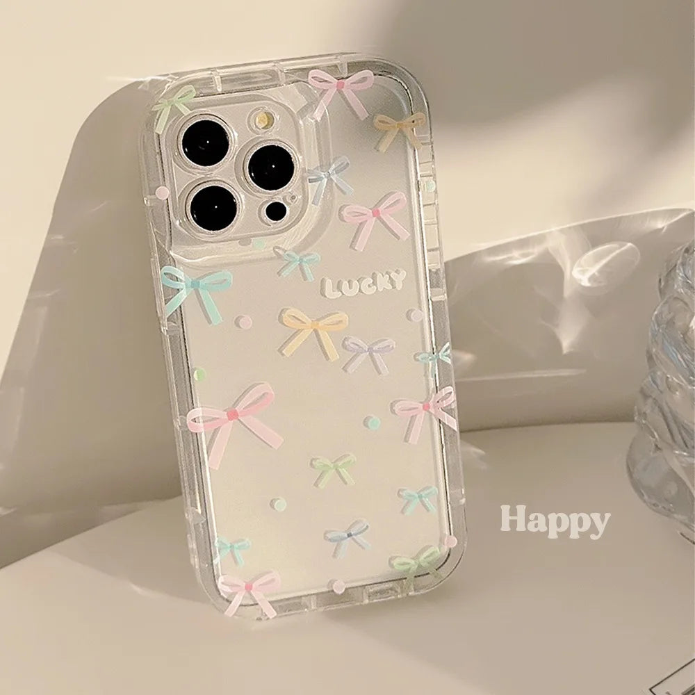 Coquette Colorful Bow Print Phone Case