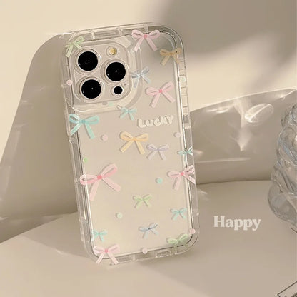 Coquette Colorful Bow Print Phone Case