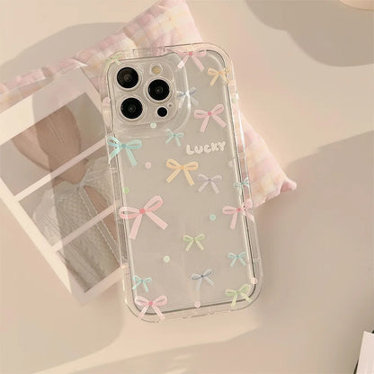 Coquette Colorful Bow Print Phone Case