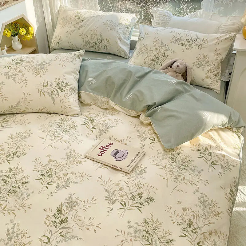 Coquette Soft Enchanted Garden Floral Bedding Set