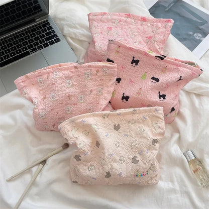 Embossed Cartoon Cosmetic Bag for Women