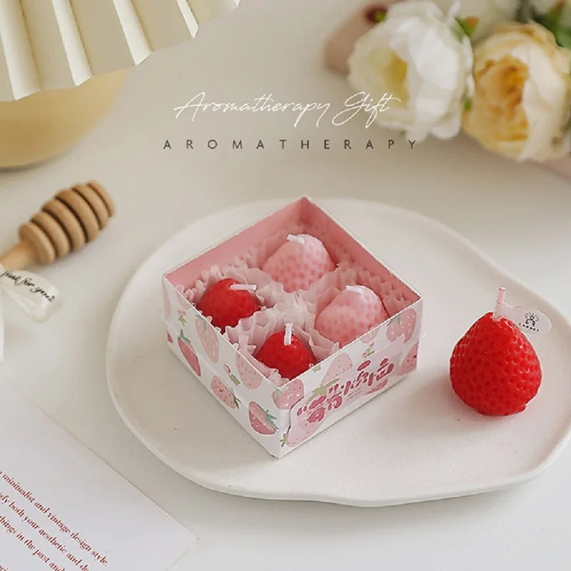 Coquette Strawberry Scented Candle Gift Box