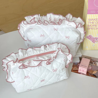 Enchanted Coquette Bowknot Makeup Bag