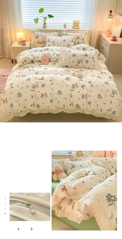 Coquette Bonenjoy Lace Bow Duvet Cover