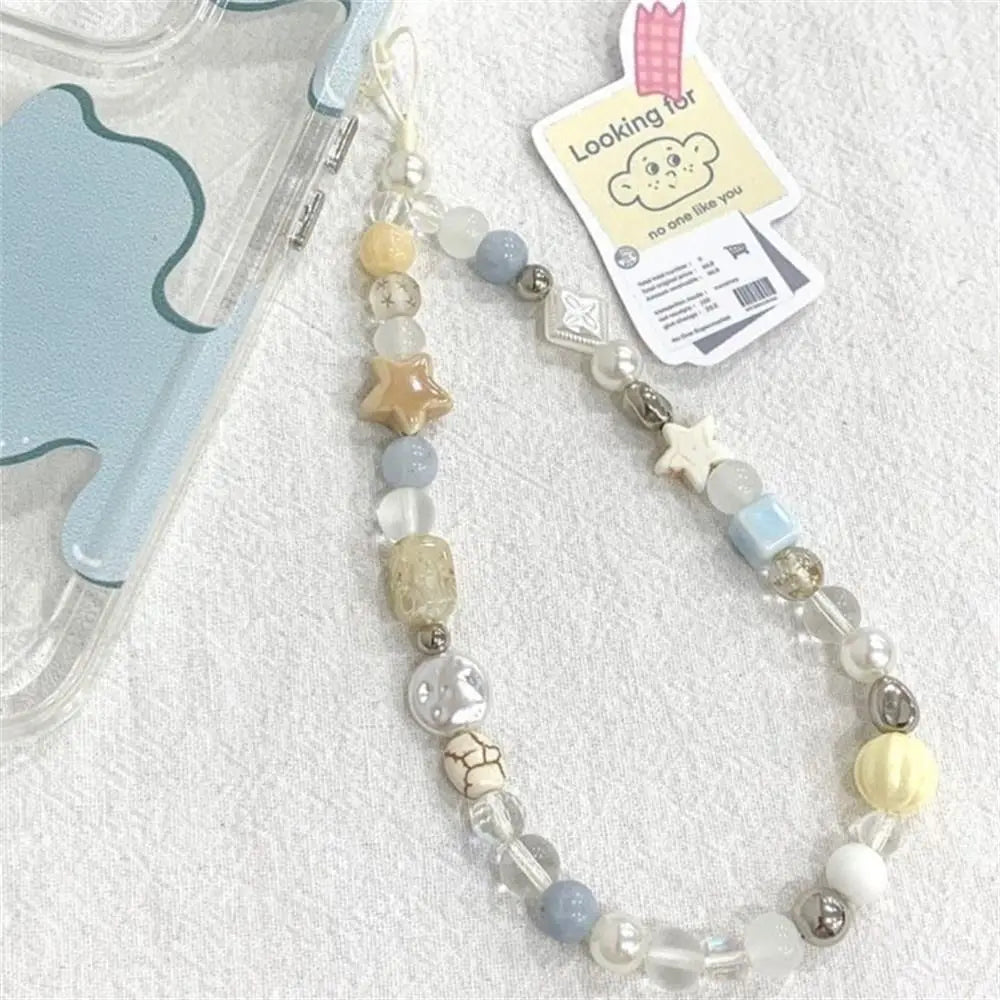 Ocean Blue Handmade Beaded Phone Charm